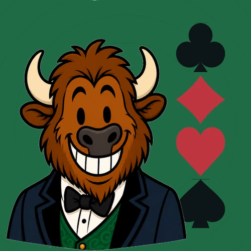 Buffalo & Co. Solitaire &mdash; a smiling buffalo in a tuxedo on green felt